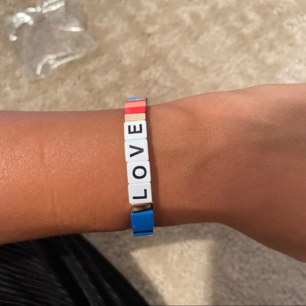 Enamel Tile Bracelet - LOVE